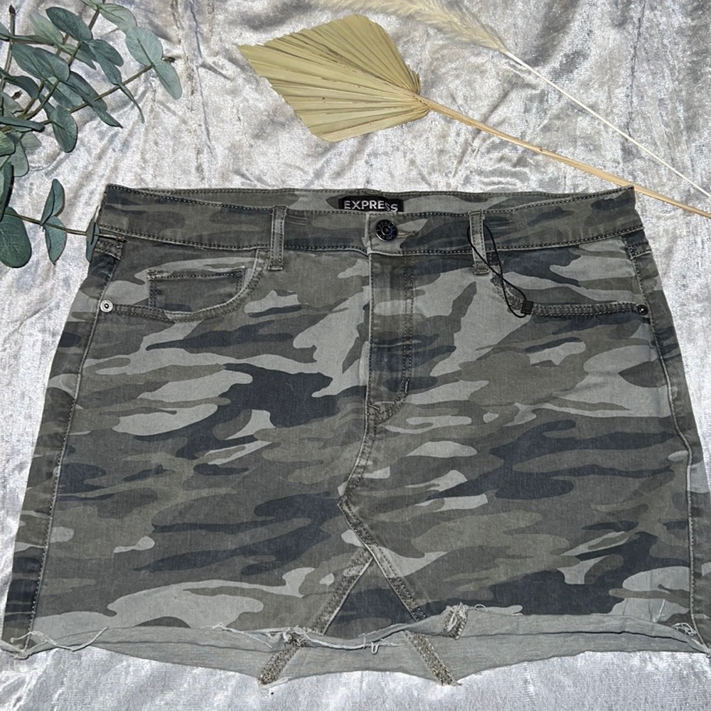 Camo Denim skirt